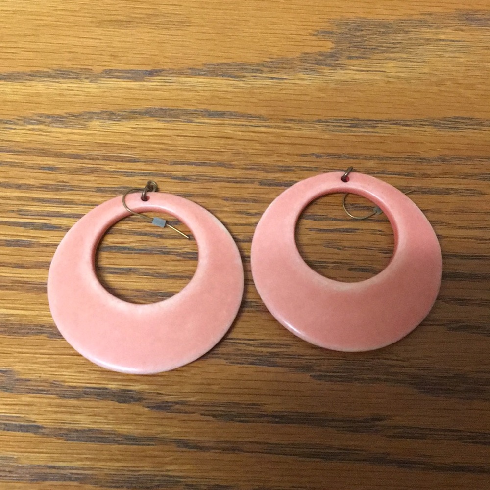 Peach earrings